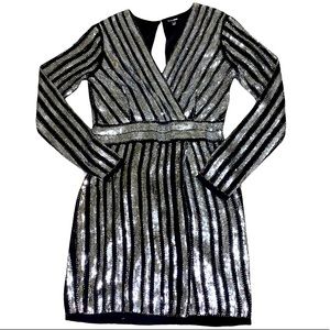 Fashionova BRAND BLACK & SILVER SEXY MIDI